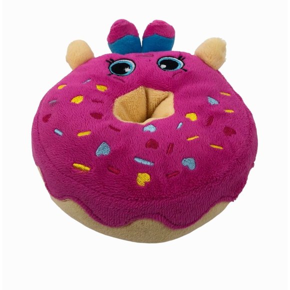Shopkins Pink Sprinkle Smiley Face Donut Stuffed Animal Plush Toy Collectible - Picture 7 of 10
